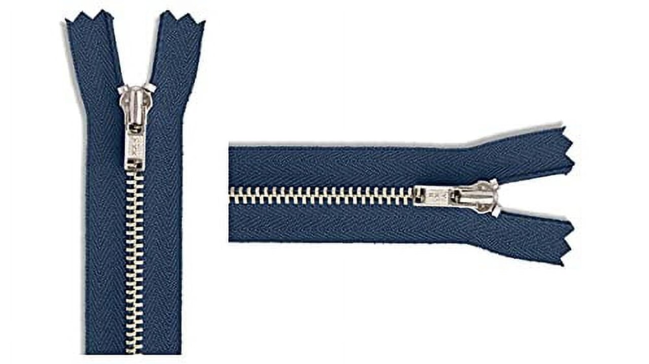 #3 Nickel Pants/Bag Light Weight YKK Zippers - Color: Navy #560 - Choose Your Length - Made in The United States (1 Zipper Per Pack) (24" Inches)